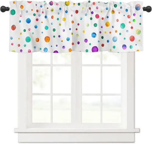 Vista 24 de Cortinas de cocina con muñeco de nieve azul para ventana de baño de cocina