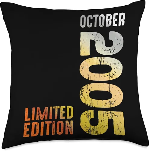Vista 4 de Since October 2005 Retro 2005 Vintage 2005 October Throw Pillow