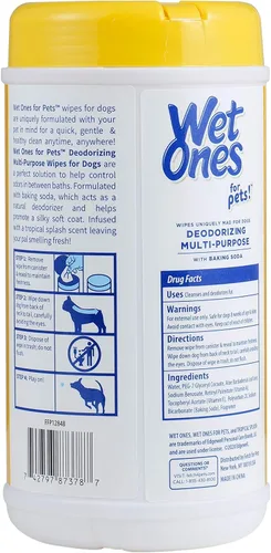 Vista 10 de Wet Ones Toallitas desodorizantes para perros para mascotas, salpicaduras