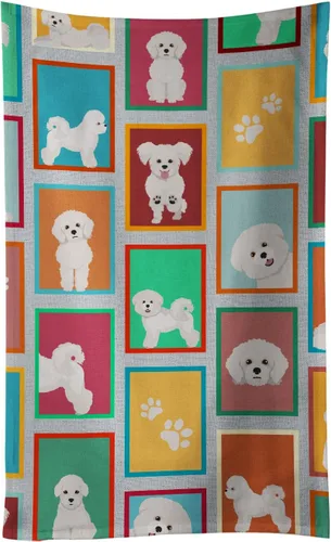Vista 77 de Caroline's Treasures MLM1160KTWL - Lots of Red Siberian Husky - Toalla de cocina para invitados, toalla de baño decorativa para cara, té, paño