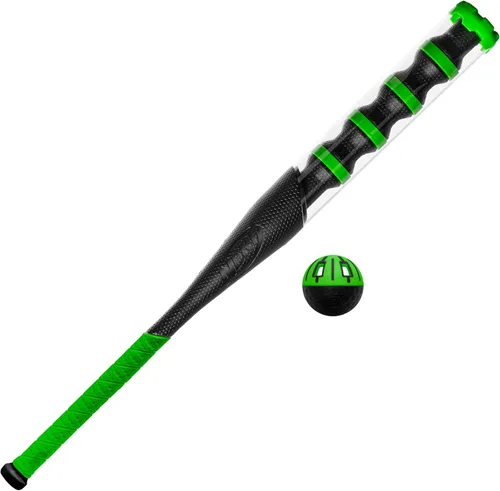Vista 9 de NERF Power Blast Kids Baseball Bat and Ball Set - Kids Plastic Bat with Extra Grip + Power Bands Negro/Rojo