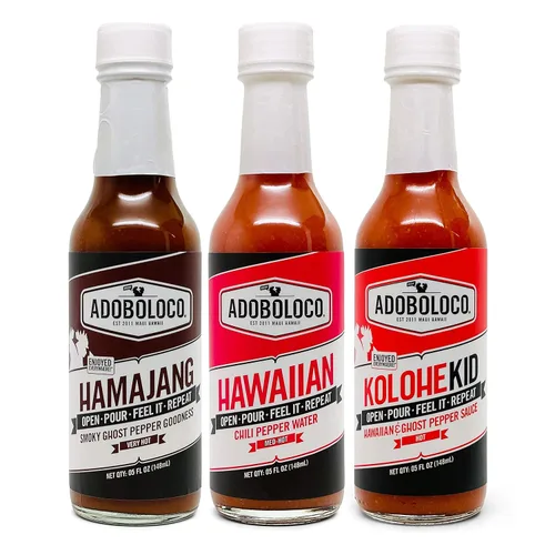 Vista 15 de Adoboloco ¡Salsa picante FIYA! FIYA! (paquete de 3) Salsa de 5 oz Mezcla de salsa de chile ardiente extremadamente picante súper sabrosa