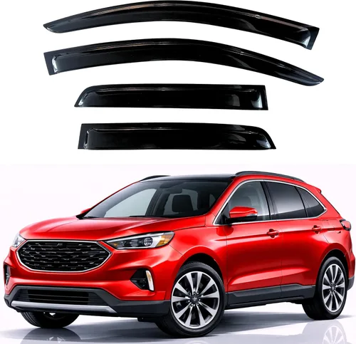 Vista 228 de KPY Moldura deflectora de viento con protección contra la lluvia compatible con Mazda CX-3 2016-2021 (CX3), 4 unidades, para ventana lateral