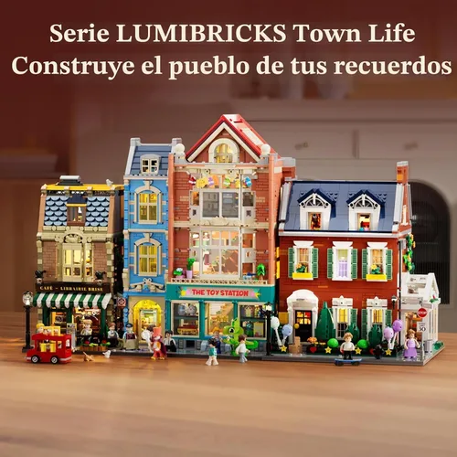 Vista 7 de LUMIBRICKS Redbrick Row House - Juego de ladrillos de construcción, 2663 piezas