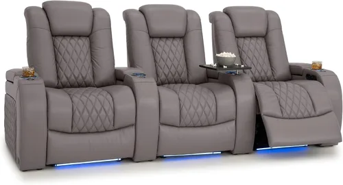 Vista 181 de Seatcraft Asiento de cine en casa Diamante Marrón Reclinable Individual