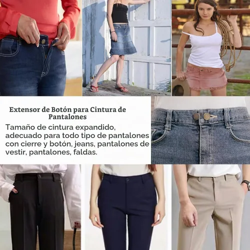 Vista 7 de Extensores de botón para jeans, extensor de botón KAJUDA Pants - Extensión instantánea de cintura - Extensores de cintura ajustables para hombres