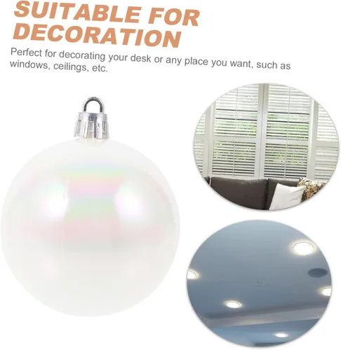 Vista 6 de BESPORTBLE 12 adornos de bola de Navidad para árbol, esferas colgantes decorativas, inastillables, decoración de árbol de Navidad para fiestas