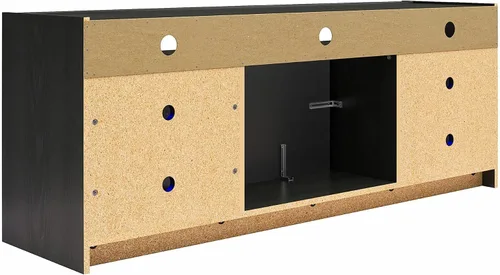 Vista 6 de Ameriwood Home Luna - Soporte de TV con chimenea para televisores de hasta 65 pulgadas, calentador eléctrico reemplazable, control remoto Roble negro