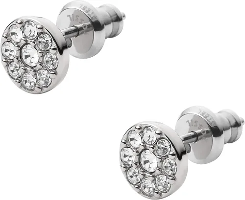 Vista 2 de Fossil Pendientes de acero inoxidable plateado para mujer