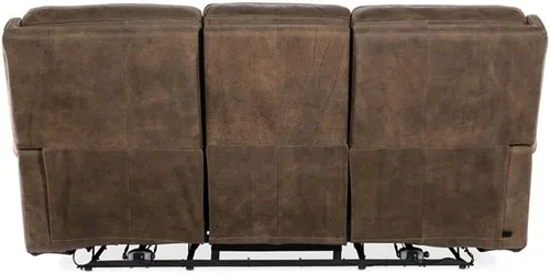 Vista 3 de Hooker Furniture Wheeler Sofá eléctrico de cuero con reposacabezas eléctrico en marrón