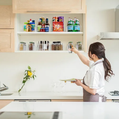 Vista 6 de Sorbus Juego de 10 Contenedores de Plástico Transparente Medianos – Contenedores Transparentes para Organizar, Organizadores de Refrigerador