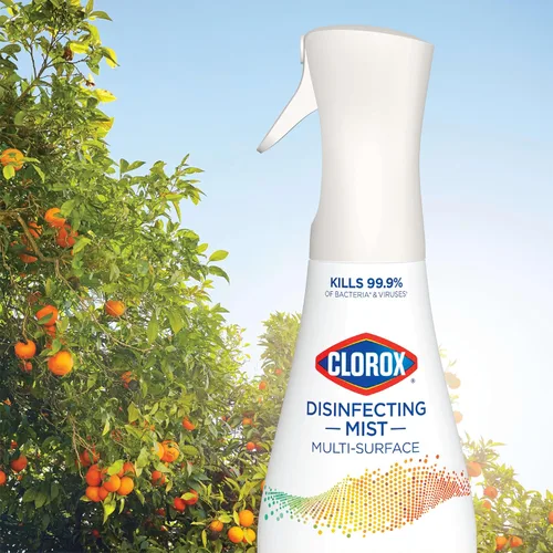 Vista 13 de Clorox Niebla desinfectante, limón y azahar, 1 spray y 1 repuesto, 16 onzas cada uno
