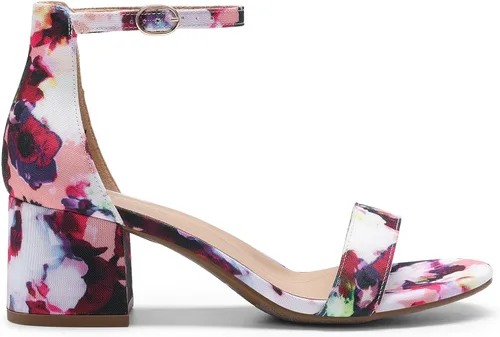 Vista 2 de DREAM PAIRS - Sandalias de tacón ancho y bajo para mujer