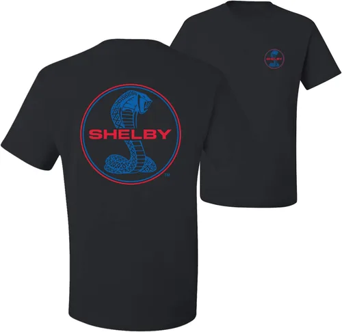 Vista 4 de Shelby Cobra USA Logo Emblem Powered by Ford Motors Cars and Trucks Front and Back Camiseta gráfica para hombre