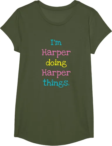 Vista 80 de Harper - Camiseta de regalo para niños con texto personalizado