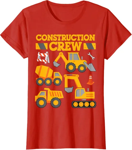 Vista 76 de Construction Crew Worker Excavator - Camiseta para niños y niñas Negro
