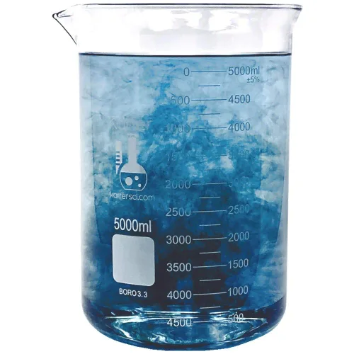 Vista 3 de Karter Scientific - Vaso de 2000 ml, forma baja Griffin, vidrio borosilicatado 3.3, doble escala, graduado, 213D20 (individual)