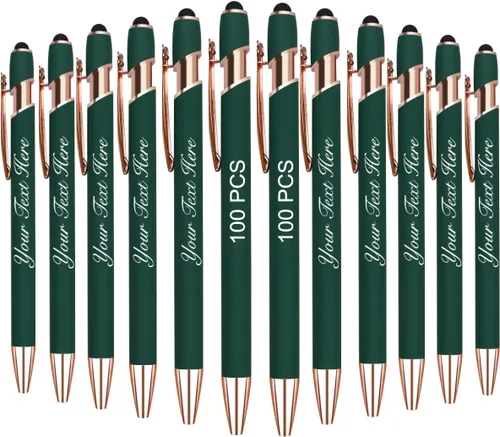 Vista 24 de 10 bolígrafos personalizados con nombre y texto para mujeres y hombres, bolígrafos personalizados con grabado gratis, regalos para negocios