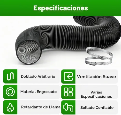 Vista 4 de Manguera de ventilación de secadora de 3 pulgadas y 16 pies de largo, manguera de ventilación de secadora de protección de cuatro capas resistente