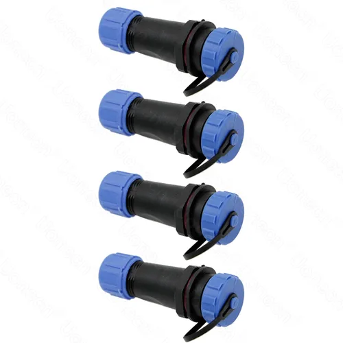 Vista 3 de Uonecn SP13 IP68 Impermeable 2 Pin LED Conectores de Alta Potencia 2 Pin Enchufe de Alimentación Kit Circular Kit Macho Enchufe Hembra Socket 5 Sets