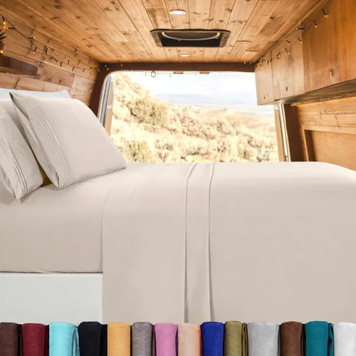 Vista 46 de Elegant Comfort - Juego de sábanas de microfibra de 1500 hilos de calidad hotelera prémium de 4 piezas - Resistente a arrugas, sábana bajera
