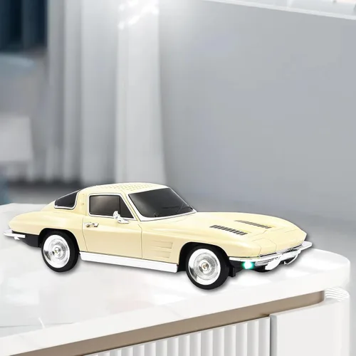 Vista 7 de WSTER WS-1969 Retro Sports Car Bluetooth Replica Altavoz - Modelo inalámbrico portátil con sonido HD, emparejamiento estéreo TWS, radio FM