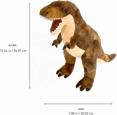 Vista 3 de Wild Republic T-Rex Peluche, Animal de Peluche de Dinosaurio, Juguete de Peluche, Regalos para Niños, Dinosauria 10 Pulgadas