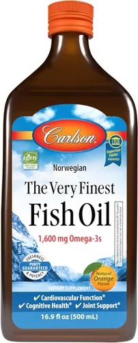 Vista 12 de Carlson - El Mejor de Todos los Aceites de Pescado, 1600 mg de Omega-3, Suplemento de Aceite de Pescado Líquido, Aceite de Pescado Noruego, Captura