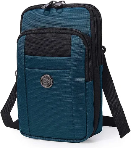 Vista 11 de Senient Wolf impermeable de nailon multifuncional teléfono Crossbody cintura cartera viaje pasaporte bolsa