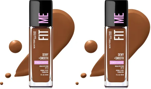 Vista 19 de Maybelline Fit Me Dewy + base líquida suave de maquillaje, Mocha, 1 unidad (el empaque puede variar)