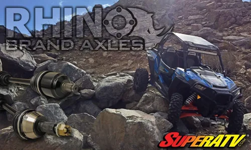 Vista 6 de SuperATV Polaris RZR 1000 ejes, longitud estándar, marca Rhino, resistente, único trasero Eje trasero resistente para RZR XP 1000/1000 4/ Trails &
