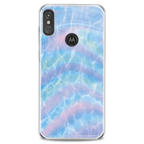 Vista 3 de Funda de TPU compatible con Motorola G9 G8 Plus G7 E20 P40 Z4 Edge 20 G22 Stylus Clear Phone Teléfono Diseño Azul Estampado Femenino Suave Arte
