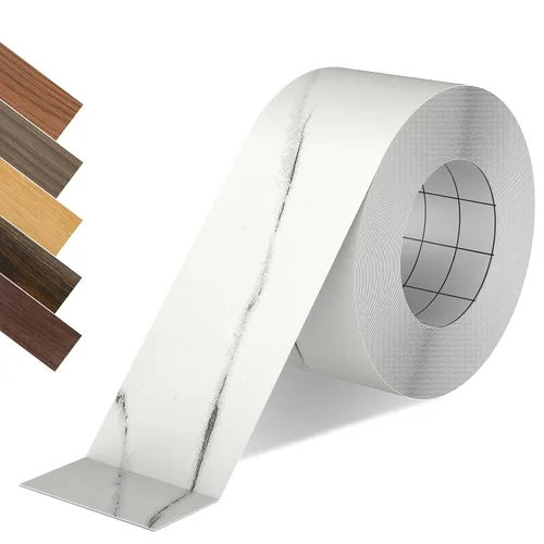 Vista 20 de Bandas de borde de PVC negro, rollo de 1 1/2 "x 10 pies - Borde flexible pre-pegado