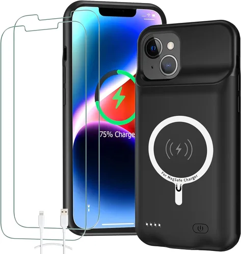Vista 12 de Funda de batería para iPhone 6/6s/7/8/SE 2/3ª generación, cargador portátil de 10000 mAh, batería recargable, funda de carga compatible con iPhone