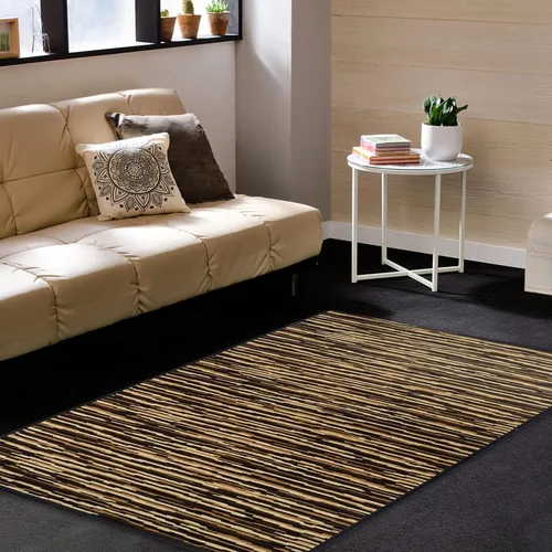Vista 12 de Superior Alfombra de área de 2 x 3 pies y 0.394 in de altura con respaldo de yute, tejida a la moda y asequible colección Abner, color negro