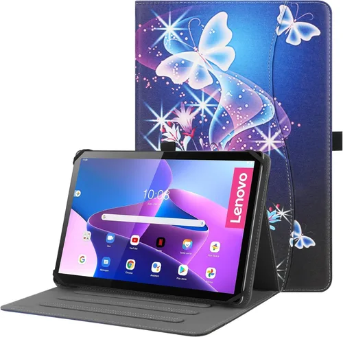 Vista 14 de HGWALP Funda universal para tablet de 9, 9.7, 10.1, 10.2, 10.5, 10.9 y 11 pulgadas, funda para tablet con múltiples ángeles de visión con correa