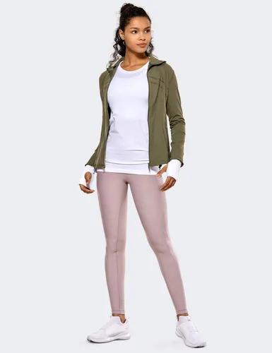 Vista 3 de CRZ YOGA Camiseta deportiva de manga larga sin costuras para mujer, transpirable, para gimnasio, entrenamiento