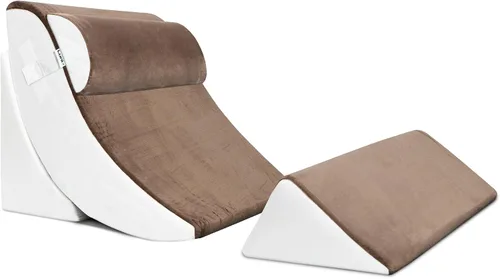 Vista 10 de Lunix Funda de repuesto para LX8 Juego de almohada de cuña de 2 capas, espuma no incluida, color azul
