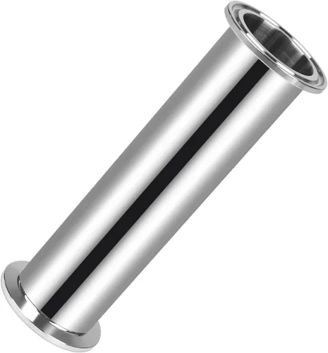 Vista 14 de Tubo de tres abrazaderas Tubo de 1,5 pulgadas OD Tubo de carrete sanitario Longitud del tubo de 12 pulgadas Extremo de abrazadera OD 1.988 in Tubo
