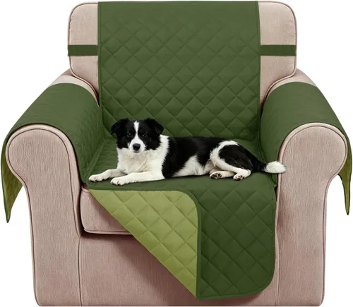 Vista 72 de Fundas para Silla Reclinable Reversibles Funda de Sofá para Mascotas Protector de Muebles Lazy Boy (Silla 23'', Beige/Beige)