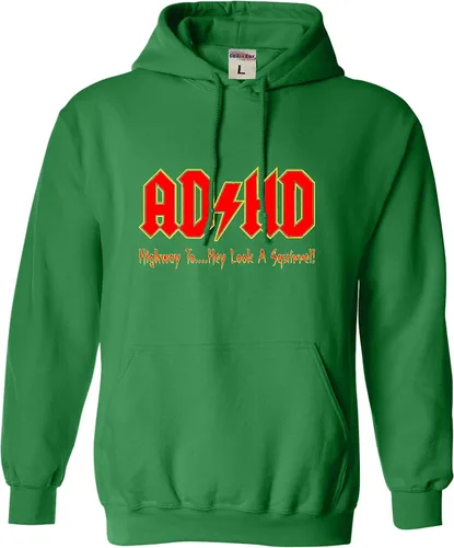 Vista 60 de Go All Out Sudadera con capucha para hombre y mujer con texto en inglés "Highway To Hey Look A Squirrel