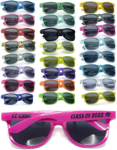 Vista 10 de Gafas de sol de fiesta personalizadas, regalos de boda a granel, regalos para invitados, cumpleaños, licenciatura, graduación, novia, novia, Mezclado