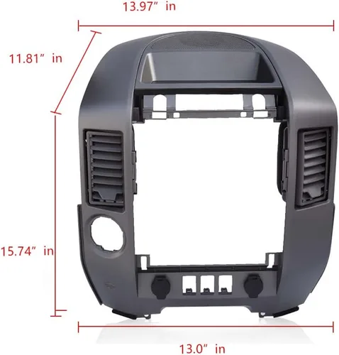 Vista 4 de GRAND ORANGE Bisel de Radio AC del Tablero Central con Bisel de Altavoz Compatible con Nissan Titan 2004-2006, Armada SE y LE Bisel de Control