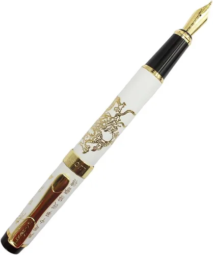 Vista 9 de Gullor 818 Fountian Pen con clip dorado - Negro