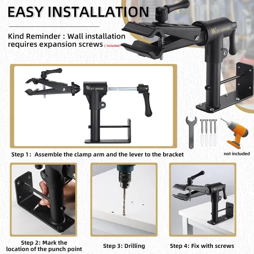 Vista 4 de West Biking Soporte para bicicleta (máximo 88 libras) para mantenimiento con abrazadera ajustable, soporte de reparación de bicicletas para un fácil