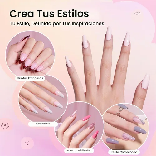 Vista 6 de Beetles - Kit de 23 esmaltes de uñas de gel con luz UV, kit de esmalte de gel de 12 colores 1-Elegancia acogedora