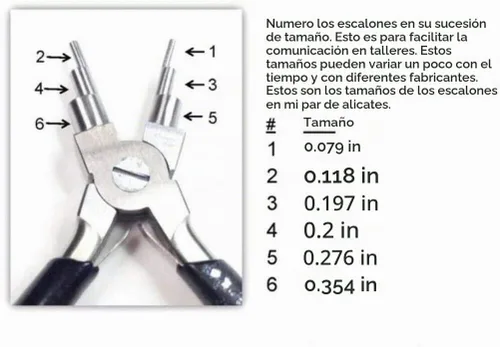 Vista 5 de Cynamed Alicates de acero inoxidable alemán 6 en 1, alicates formadores de bucle con mango antideslizante y cómodo para bucles y anillos de salto