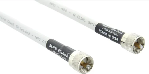 Vista 8 de MPD Digital I MPD-400 PVC Superflex Cable coaxial I PL259 UHF Macho Conectores I Ultra Baja Pérdida para jamón, VHF, RF, Radio CB I Hecho