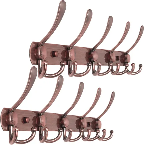 Vista 17 de WEBI Perchero de Pared Montado en Pared, Ganchos para Abrigos Montado en Pared, 5 Ganchos Tri para Colgar Abrigos, Colgador de Pared para Abrigos