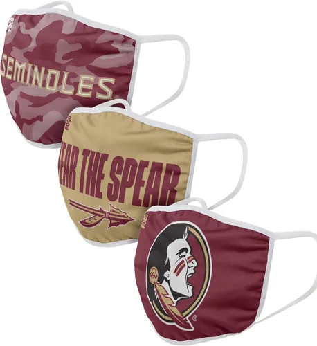 Vista 15 de FOCO - Cubrebocas universitario de la NCAA para adultos (unisex, 3 unidades)